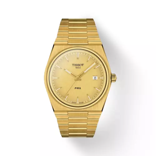 Orologio Tissot uomo PRX T137.410.33.021.00 40 MM placcato oro/tonneau quarzo svizzero - Foto 2 di 3