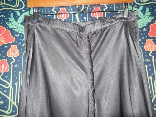 Jaga DTLA Milano Bias Gray Silky Satin High Rise Trousers Flared Pants 5 XL Nwt - Picture 3 of 6