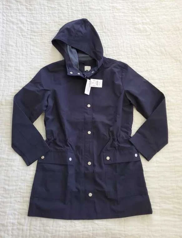 NEW WOMEN S J CREW FACTORY UTILITY RAIN JACKET COAT RAINCOAT