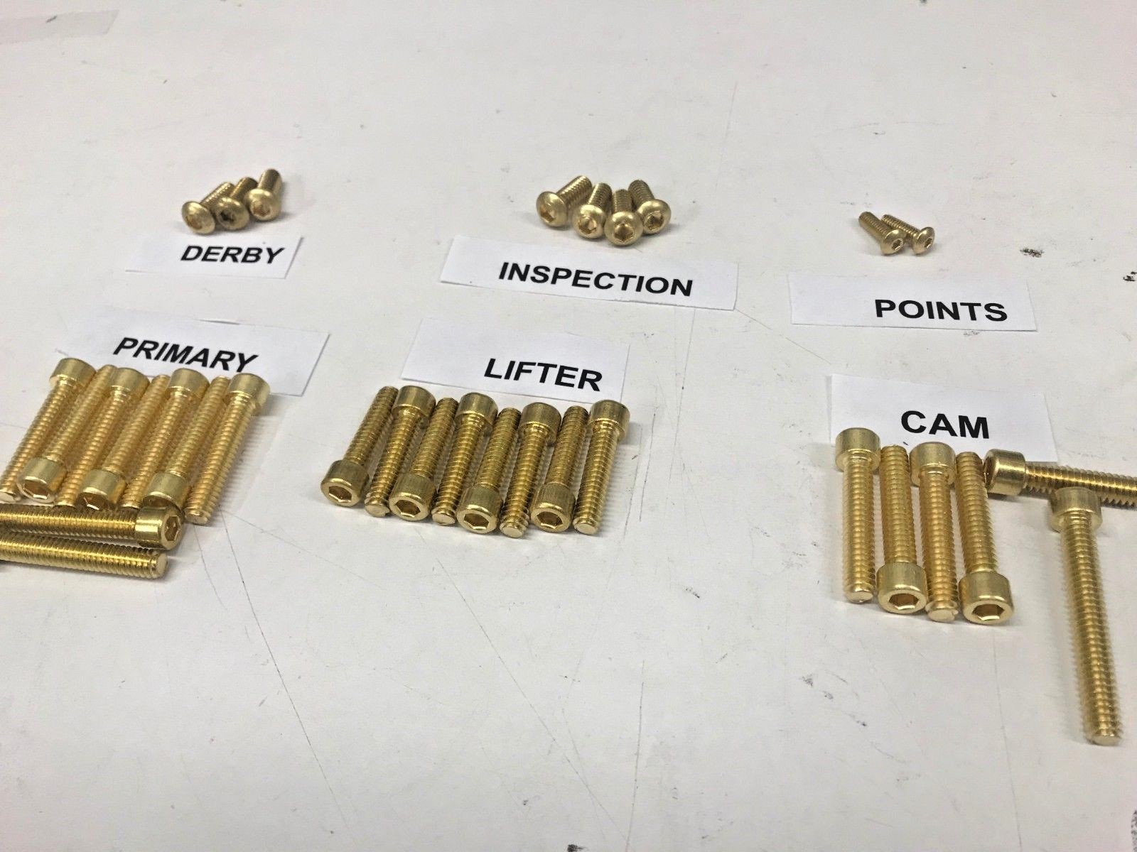 7884 HARLEY SHOVELHEAD BRASS ALLEN ENGINE BOLT KIT chopper bobber cafe