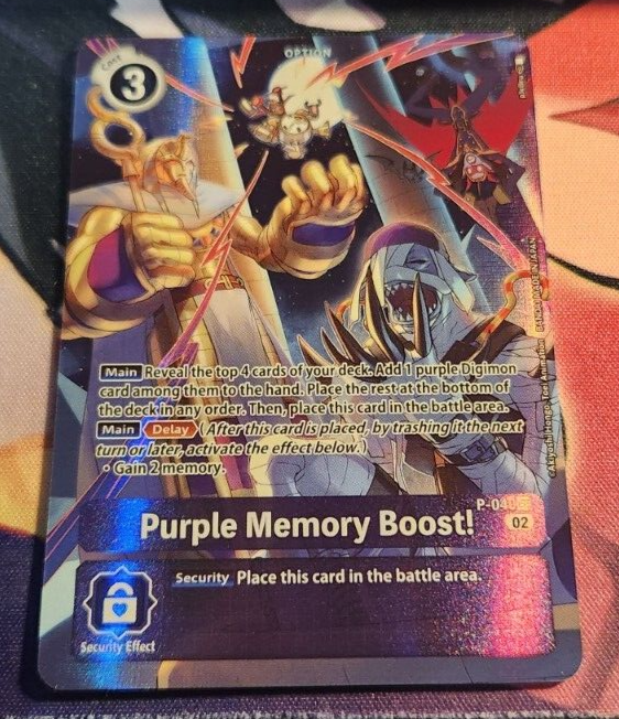 purple option cards digimon MetalGarurumon P-027 Promo Holo Card Lv.6 Mega Virus  Japan Youkoso [Security] Activate this cards [Main] effect. MetalGarurumon Purple Deck Profile |