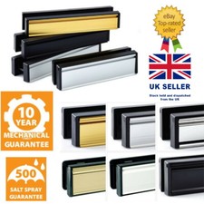 Door Letter Plate Chrome UPVC or Composite Doors PVC Flat Seal 10" Standard Size