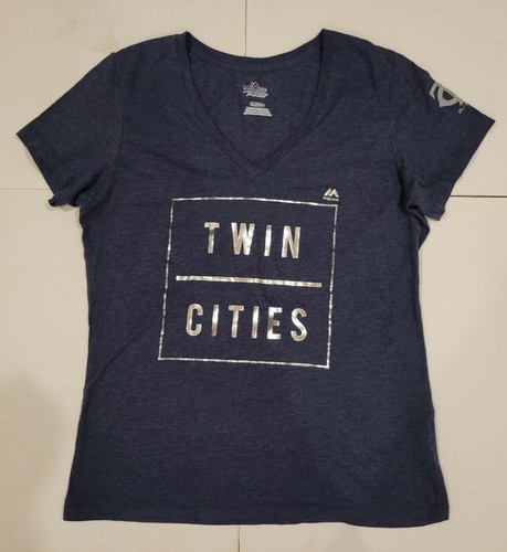 Majestic MLB Fan Fashion Minnesota Twins “Twin Cities” Blue Tee XL