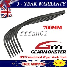 Universal 28" Car Wiper Blade Refill Replacement Rubber Strip Cut To Size x 6