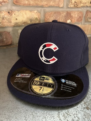 NWT Chicago Cubs New Era 59fifty July 4th Navy NL LOGO Fitted Hat SZ 7 1/2