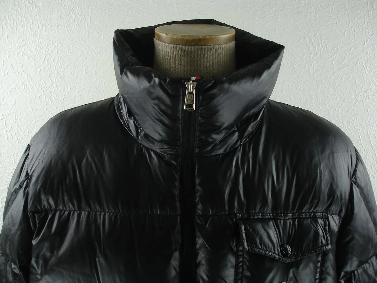 Giacca trapuntata donna XL Moncler tg 4 Bady Puffer nera piuma d'oca mancante cappuccio