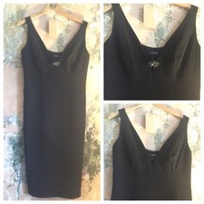 WOMENS BLACK DRESS VINTAGE EVENING PENCIL PIN UP VGC UNIQUE WORN ON FILM INC PP