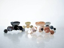 Rose gold silver or dark silver tone circles metal hair claw clip for medium