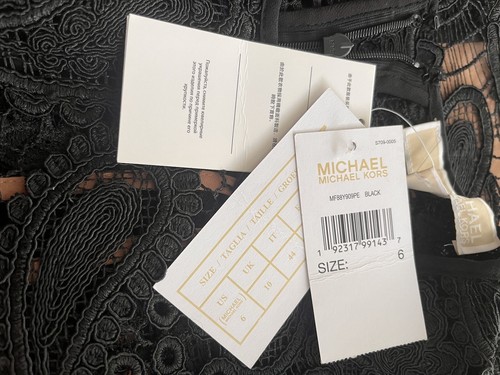 Michael Kors Knee Length Lace Dress with Nude Underdress Size 10 - BNWT RRP £265 - Picture 15 of 17