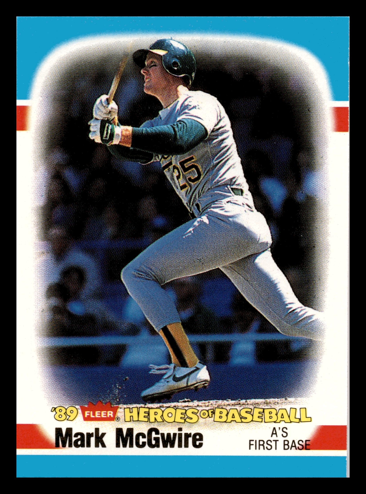 Mark McGwire 1989 Fleer Heroes of Baseball #28 Oakland Athletics NM-MINT