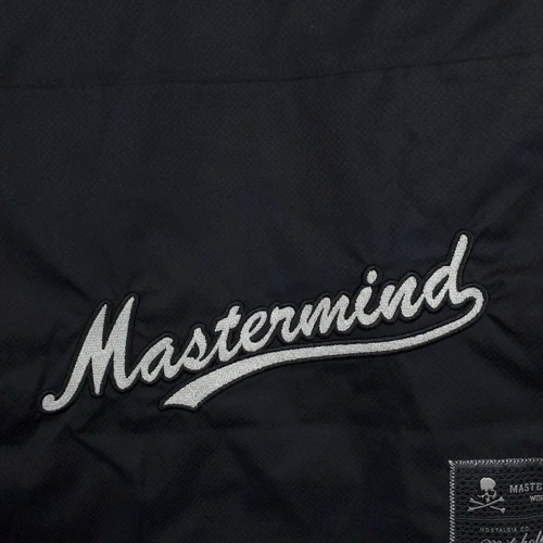 Mastermind World Mitchell & Ness Large Windbreaker Jacket 2023 Collab Black New image 5