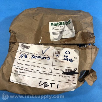 McMaster-Carr 3724T54 Aluminum Unthreaded Hand Wheel FNOB