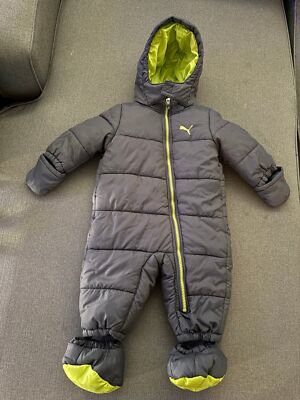 Baby Puma Snowsuit Puffer Jacket 12M Preowned