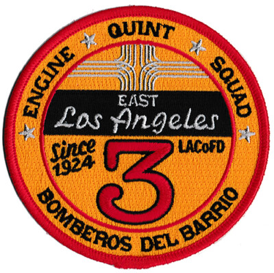 LA County Station 3 East LA Bomberos Del Barrio NEW Fire Patch