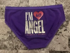 NWT VICTORIA'S SECRET SMALL I'M NO ANGEL HEART LOGO BAND RARE HIPHUGGER PANTIES