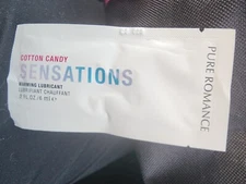 Pure Romance Sensations Cotton Candy Foil Packets Warming Lubricant 2 fl oz