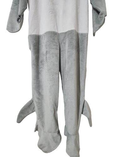 Disfraz de Halloween de gran tiburón blanco con cremallera lateral talla pequeña - Imagen 5 de 16
