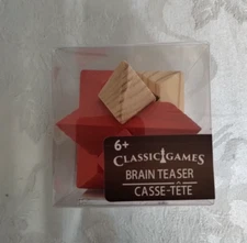 WOODEN STAR PUZZLE Classic Games Brain Teaser Casse-Tête Vintage Mind Melt Toy