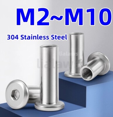 Chicago Hexagonal Screw Bolt A2 Stainless Steel Furniture Locking Nut M2 ~M10