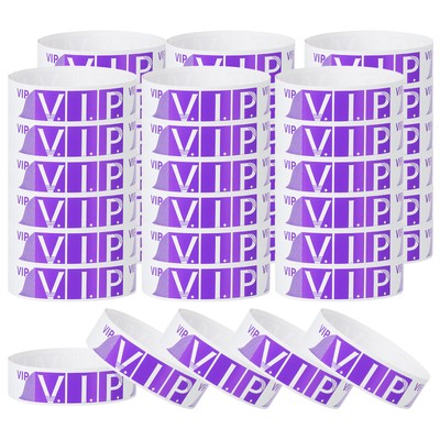 600 Pack Paper Wristbands for Events, Neon Party Wrist Bands Dark Purple