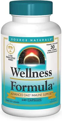 Source Naturals Wellness Formula, Advanced Immune Support 240 Capsules