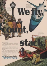 1968 Sperry Rand: We Fly Count Stack Vintage Print Ad