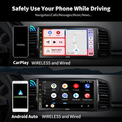 ATOTO S8MS 7" Autoradio 4+32G Android Auto Carplay 2Bluetooth LTE 4G +Telecamera - Imagen 3 de 13