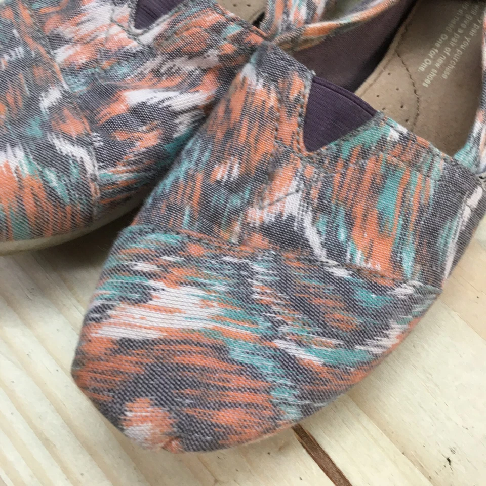 Toms Shoes Womens 6 Classic Alpargata Slip On Multicolor Flats Comfort 450615 To - Изображение 4 из 4