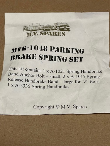External Parking Brake Spring Kit Willys MB Ford GPW WWII jeep G503 - Picture 2 of 3