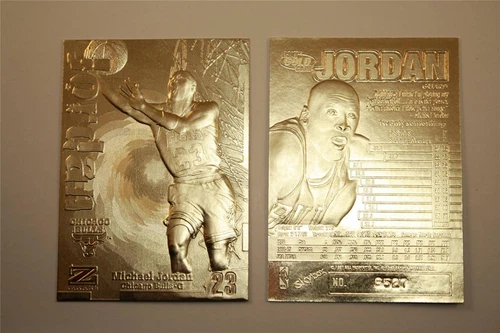 MICHAEL JORDAN 1997-98 Fleer Skybox Z Force 23KT Gold Card Sculptured NM-MT