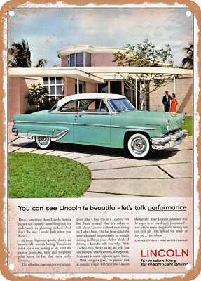 METAL SIGN - 1955 Lincoln Capri Hardtop Vintage Ad