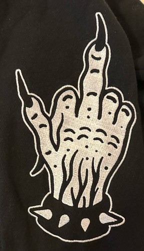 Lurking Class By Sketchy Tank Sweatshirt Mens Medium Black Pullover Embroidered - Picture 5 of 7