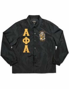 alpha phi alpha satin bomber