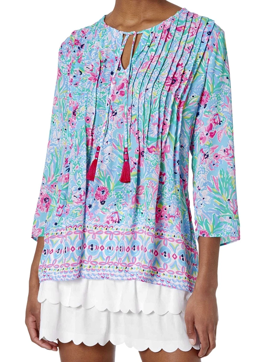 Lilly Pulitzer NWT Marilina Tunic Top Alligator Isle 158 Size M