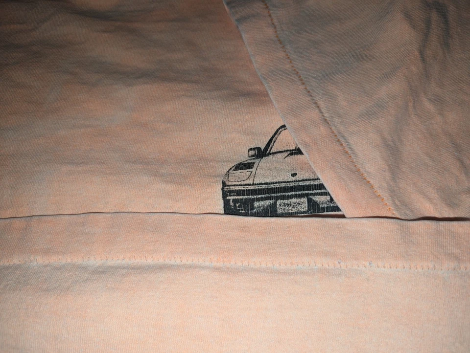 Porsche 930 1989 nariz inclinada turbo vintage puntada única camiseta grande para hombre Foto 2 de 4