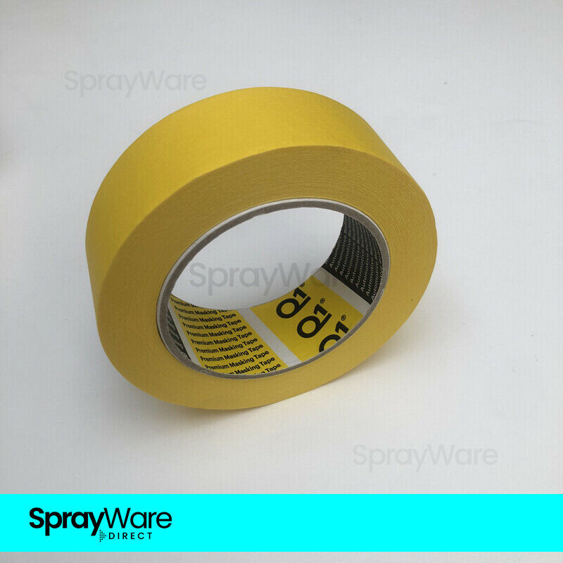 Q1 Masking Tape Sleeve Automotive 6pk 36mm x 50M 1.5" Roll Yellow MT136 eBay