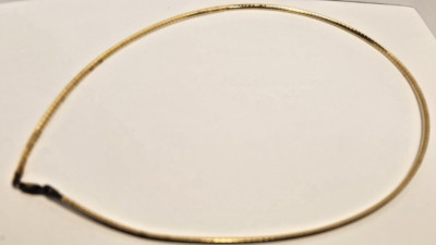 Halskette goldfarben mit 925 Silber Markierung aus Italien ca. 18 cm