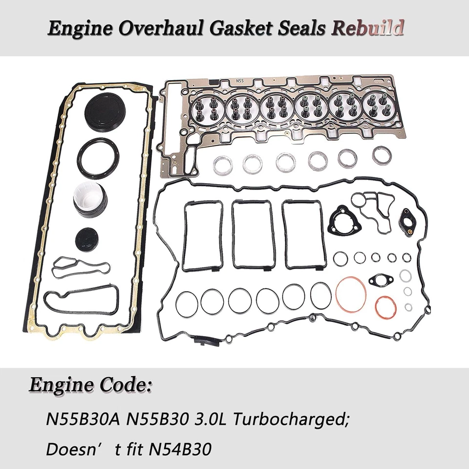 Engine Full Gasket Set for 2012 2011 BMW M135i 335i 435i 535i 640i X5 X3 3.0L - Image 3 of 4