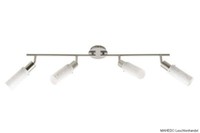 Deckenleuchte Deckenlampe Lorin Nickel Chrom Glas Weiß Rokoko 4Xe14 Austauschbar