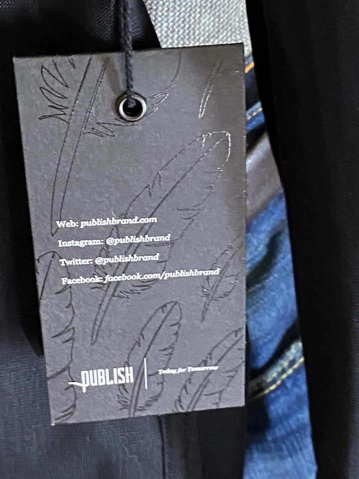 Camisa Publish Negra Today For Tomorrow Pequeña S 15 x 33/34 Nueva con Etiquetas  Foto 2 de 4