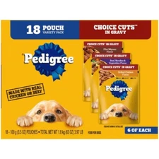 Pedigree Choice Cuts In Gravy Adult Soft Wet Dog Food Variety Pack