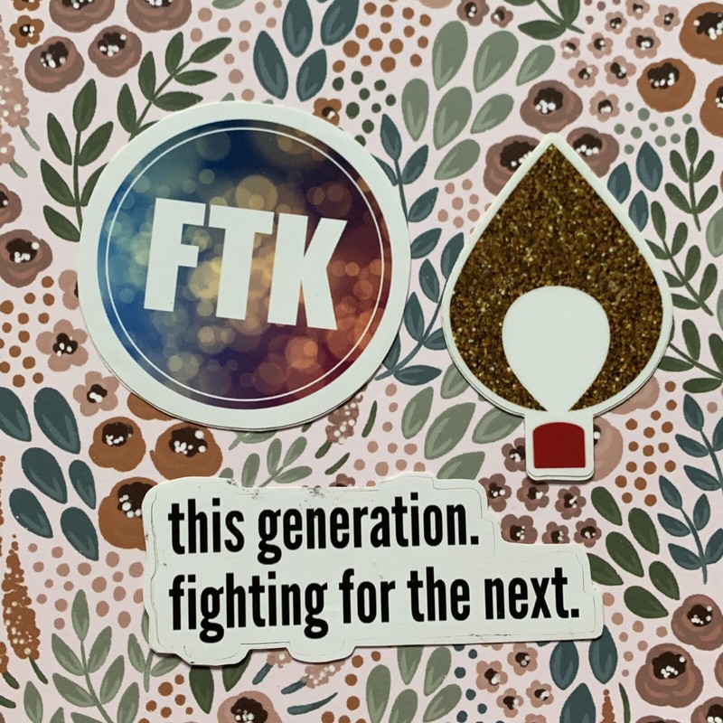 Set of 3 Dance Marathon FTK Stickers College University Fundraiser CMNH