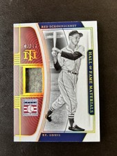 2022 National Treasures RED SCHOENDIENST HOF Game Worn Patch /15 Cardinals
