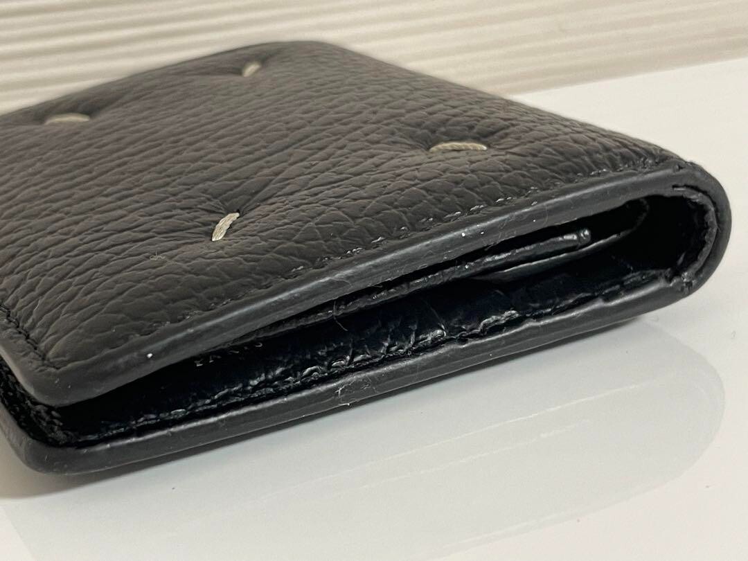 MAISON Maison Margiela Bi-fold Wallet Leather Coin Purse black