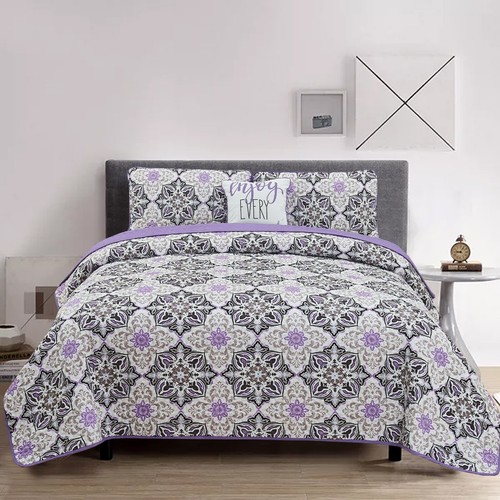 Juego de 4 colchas de cama reversible alternativa talla Queen King de lujo - Imagen 5 de 42