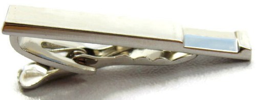1 1/2 Hickok Classic Tux Shirt Dress Suit Vtg Silver Neck Tie Clip Alligator - Picture 3 of 7