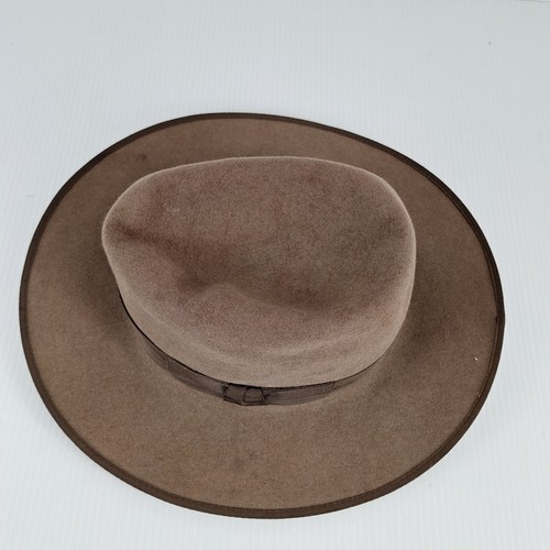 Vintage Akubra Lancer Australian Pure Fur Felt Trilby Style Hat Size 54 - Picture 5 of 12