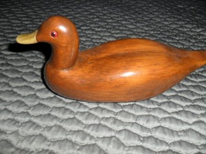 Signed Vintage Wood Duck Decoy