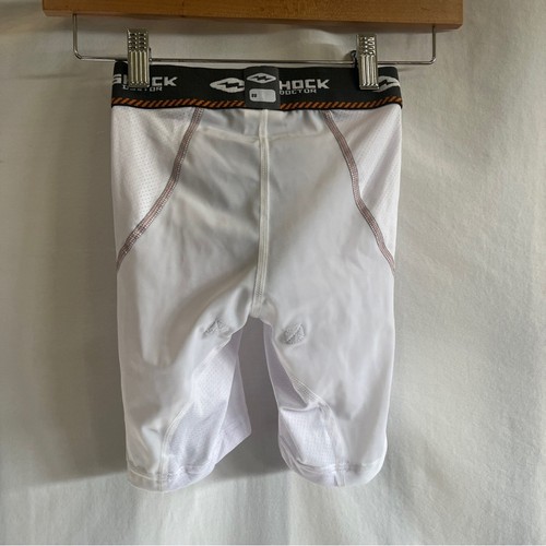 Shock Doctor Compression Shorts Protective Bio Flex Cup Wickening White Youth S - Picture 3 of 7