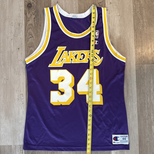 Shaquille O’Neill Los Angeles Lakers Champion Jersey Purple Men’s 44 Large Rare - Picture 9 of 9